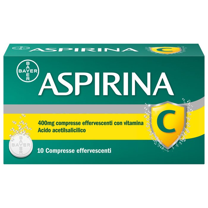 Aspirina C per Raffreddore Febbre e Influenza 10 Compresse Effervescenti