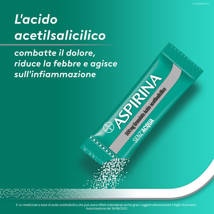 Aspirina in Granuli Antidolorifico Mal di Testa 20 Bustine