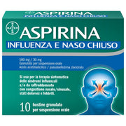 Aspirina Influenza e Naso Chiuso Decongestionante 10 Bustine