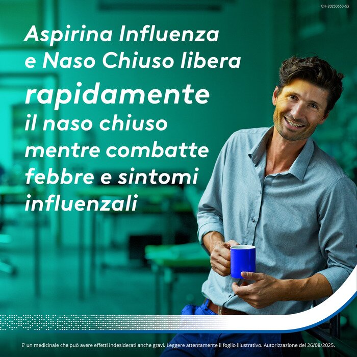 Aspirina Influenza e Naso Chiuso Decongestionante 10 Bustine