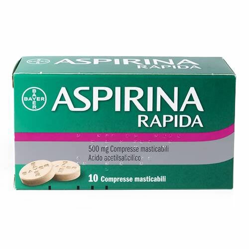 Aspirina Rapida 10 Compresse Masticabili 500 mg