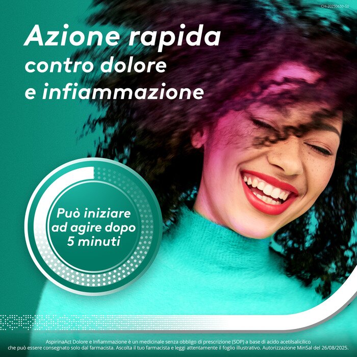 Aspirinaact dolore e infiammazione antidolorifico antinfiammatorio per mal di testa e dolori 12 compresse