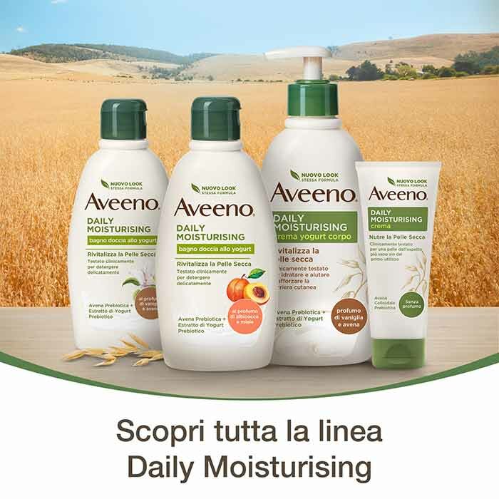 Aveeno Bagno Doccia allo Yogurt Profumo Abicocca e Miele 300 ml