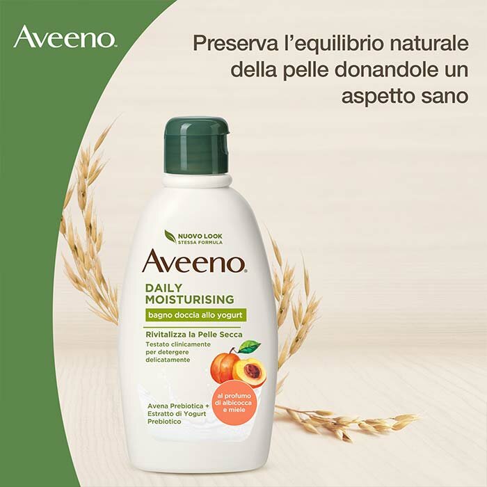Aveeno Bagno Doccia allo Yogurt Profumo Abicocca e Miele 300 ml
