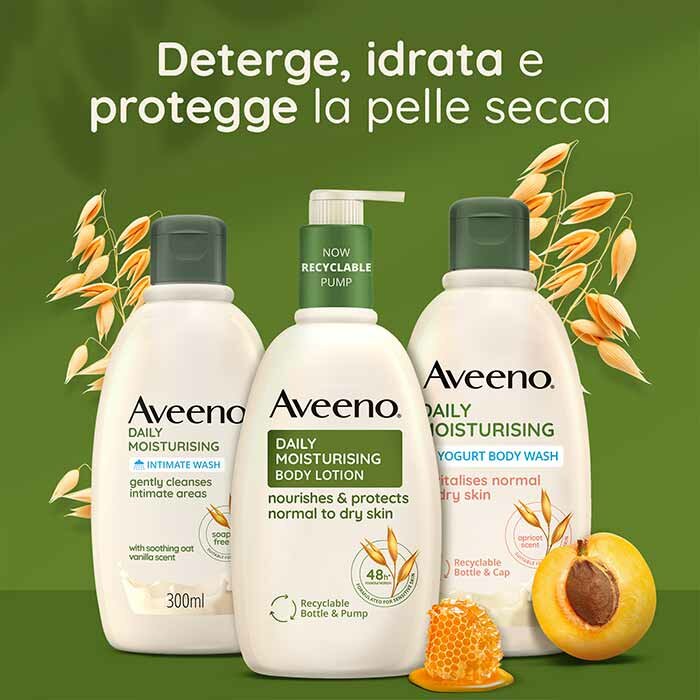 Aveeno Bagno Doccia Allo Yogurt Profumo Albicocca e Miele 300 ml