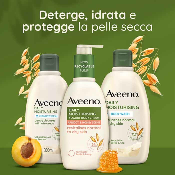Aveeno Crema Corpo Yogurt Albicocca e Miele 300 ml