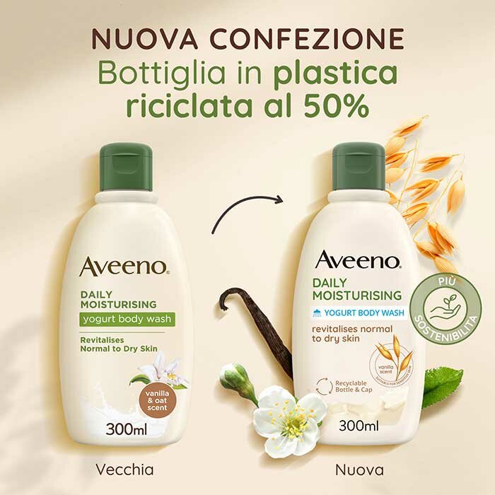 Aveeno Daily Moisturising Bagno Doccia Vaniglia e Avena 300 ml
