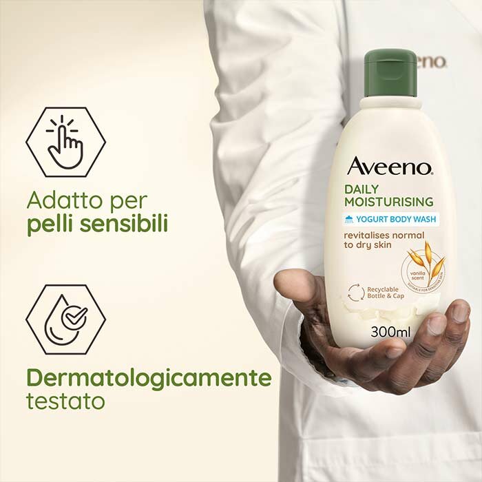 Aveeno Daily Moisturising Bagno Doccia Vaniglia e Avena 300 ml