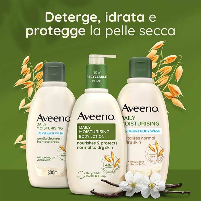 Aveeno Daily Moisturising Bagno Doccia Vaniglia e Avena 300 ml