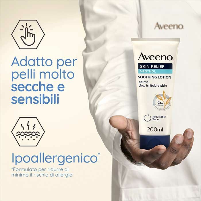 Aveeno Skin Relief Crema Lenitiva Pelle Secca Mentolo 200 ml