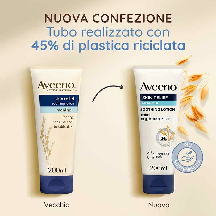 Aveeno Skin Relief Crema Lenitiva Pelle Secca Mentolo 200 ml