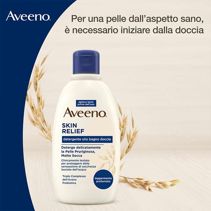 Aveeno Skin Relief Detergente Olio Bagno Doccia 300 ml