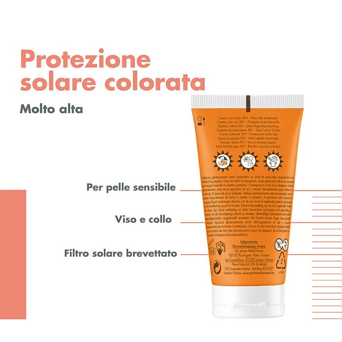 Avène Crema Solare Colorata Spf50+ Protezione Molto Alta 50 ml