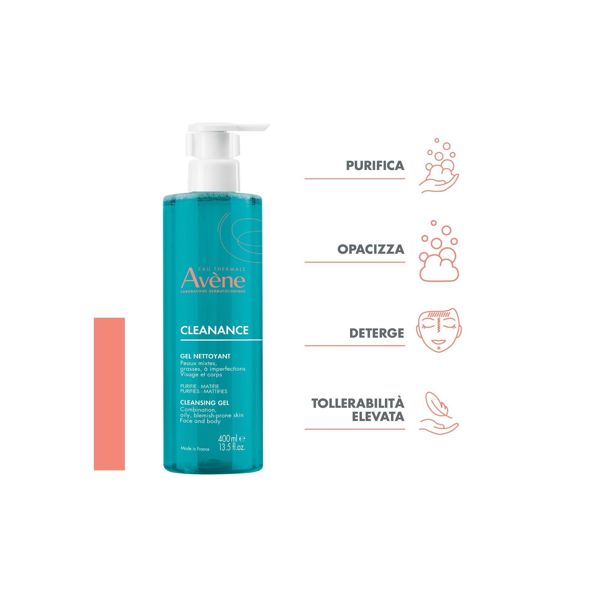 Avène Eau Thermale Cleanance Gel Detergente 400 ml