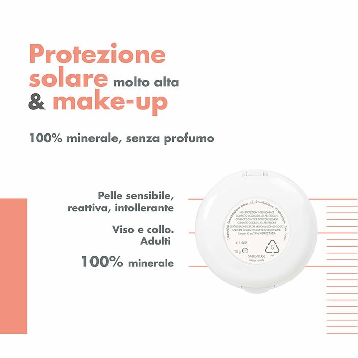 Avène Eau Thermale Compatto Alta protezione Spf 50 Sabbia 10 g