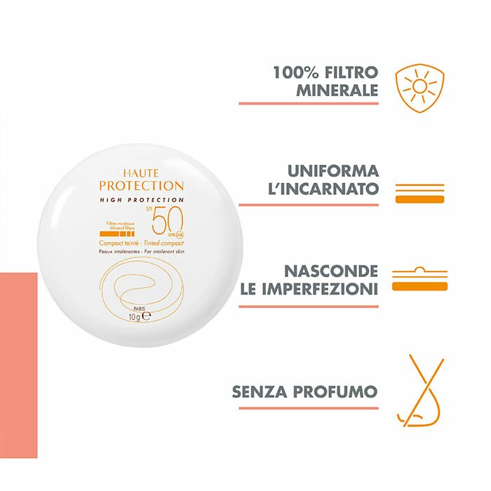 Avène Eau Thermale Compatto Alta protezione Spf 50 Sabbia 10 g