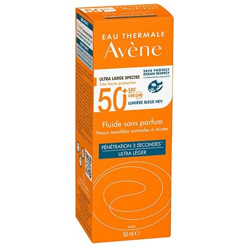 Avène Fluido Protezione Solare SPF 50+ Viso Senza Profumo 50 ml