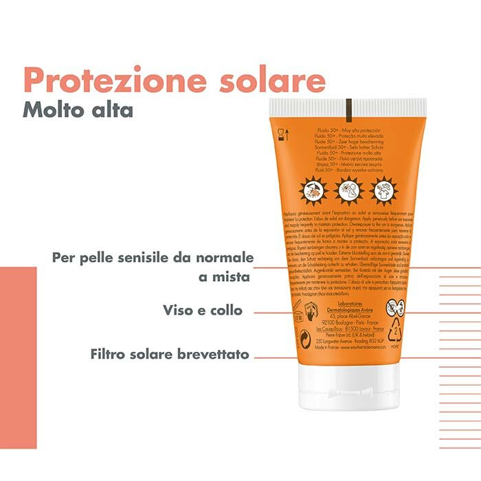 Avène Fluido Spf50+ Protezione Molto Alta Viso 50 ml