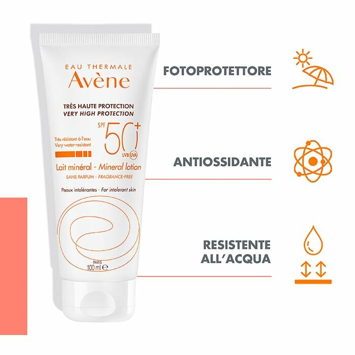 Avène Latte Solare Schermo Minerale Corpo SPF50+ 100 ml