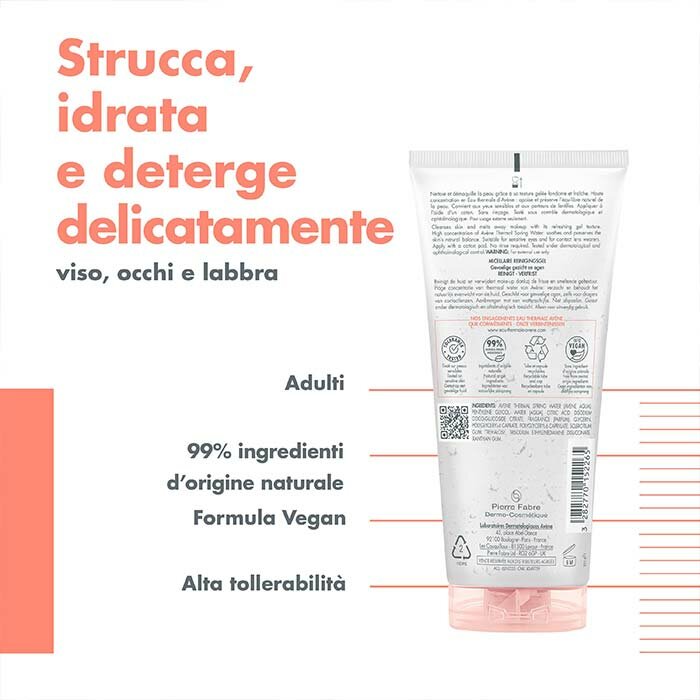 Avène Les Essentiels Gel Micellare Struccante Detergente 200 ml