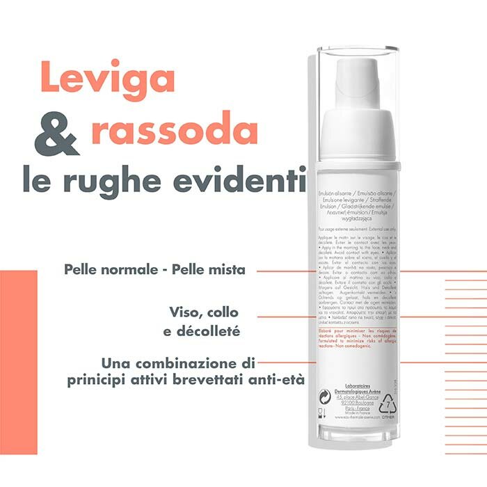 Avène Physiolift Giorno Emulsione Levigante Antirughe 30 ml