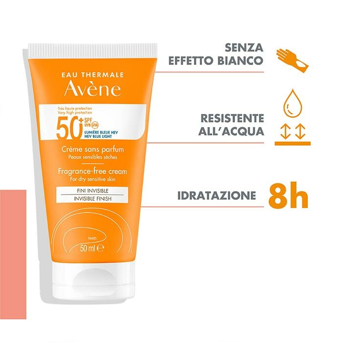 Avène Solare Senza Profumo SPF 50+ Protezione Molto Alta 50 ml