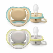 Avent succhietto ultra air 6-18m no deco neutro 2 pezzi
