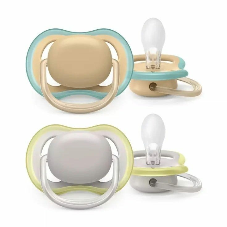 Avent succhietto ultra air 6-18m no deco neutro 2 pezzi