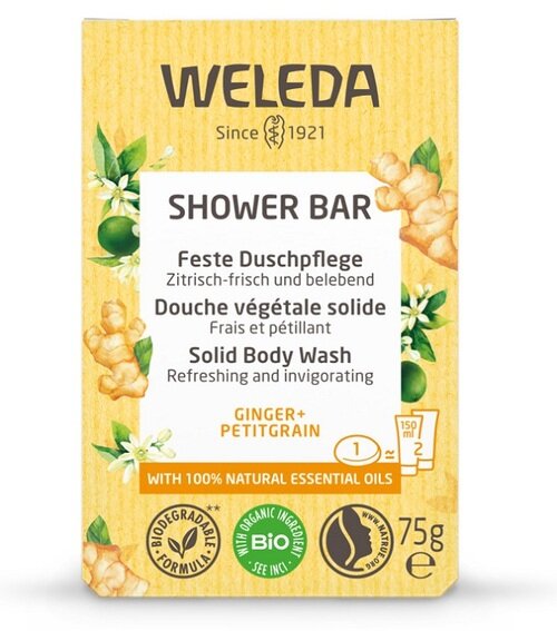 Bagno doccia solido zenzero + petitgrain 75 g