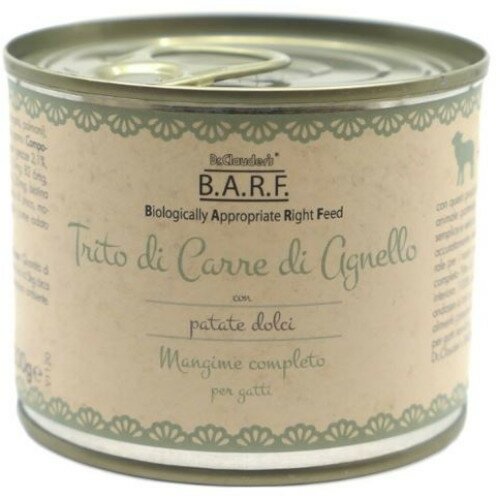 Barf Mangime Completo Per Gatto Trito Di Agnello 200g
