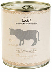 Barf Mangime Per Cane Completo Manzo Con Frutta e Verdura 800g