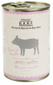Barf Mangime Umido Completo Cane Trito di Maiale e Verdure 400 g