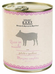 Barf Mangime Umido Completo Cane Trito di Maiale e Verdure 800 g