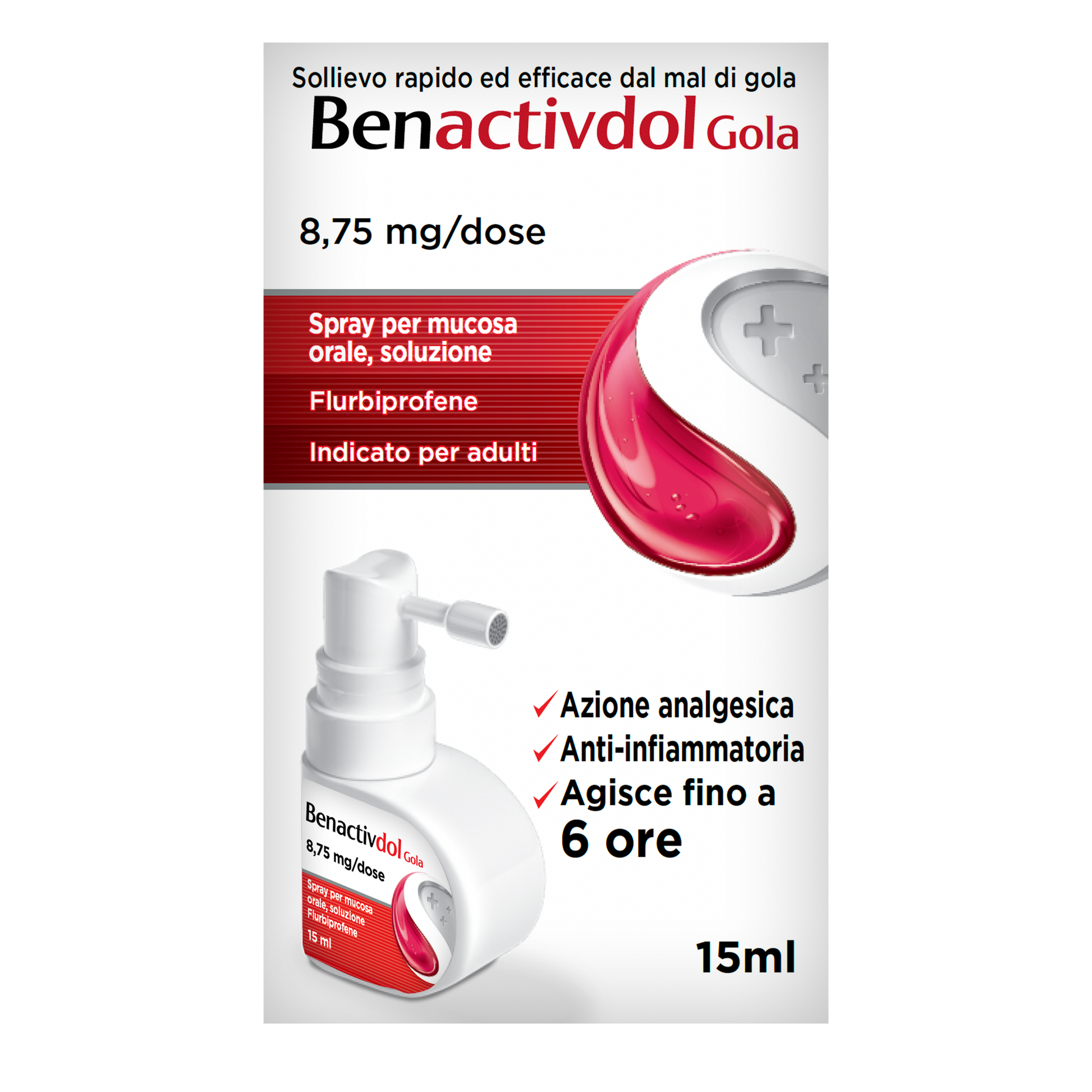 Benactivdol Gola Spray Per Mucosa Orale 15 ml