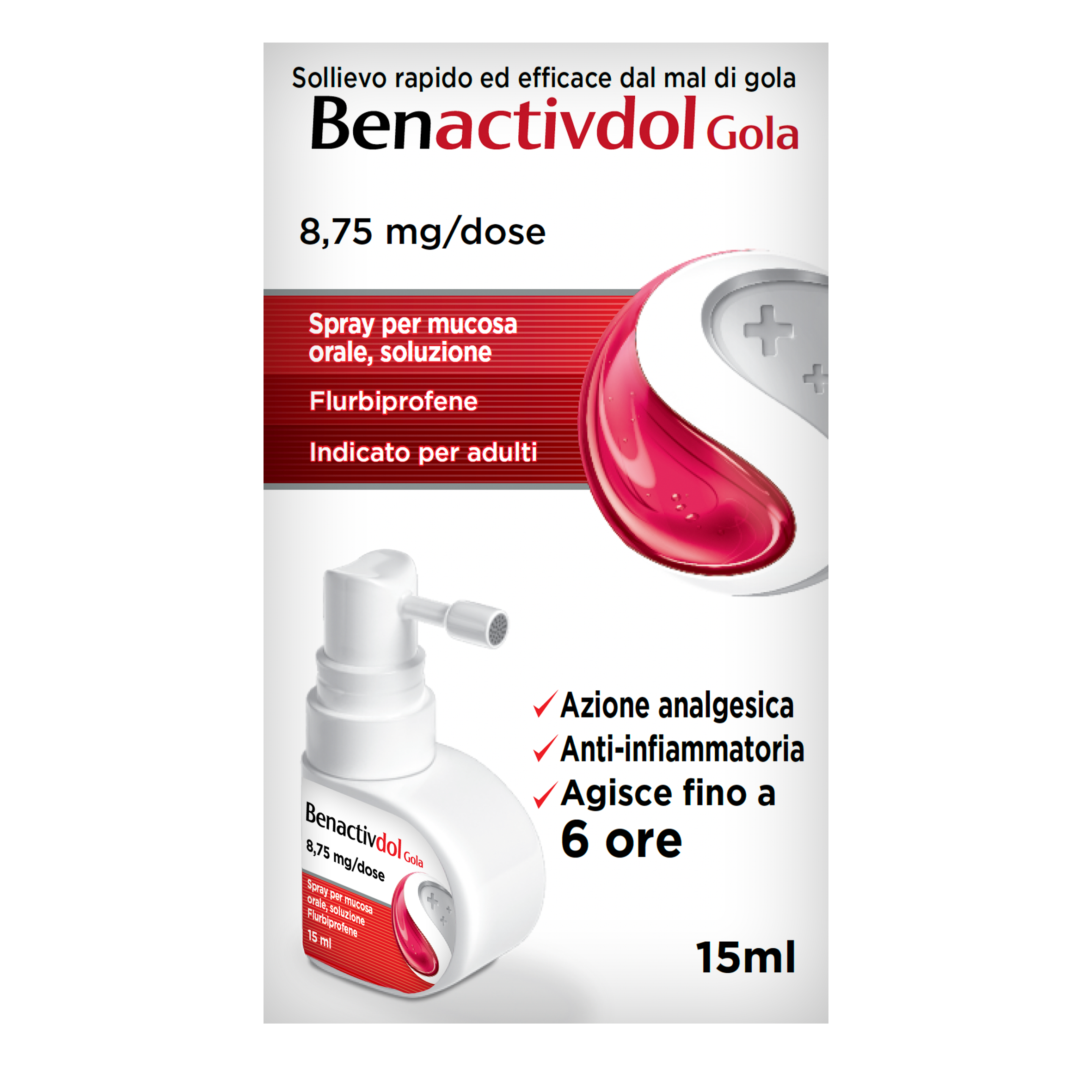 Benactivdol Gola Spray Per Mucosa Orale 15 ml
