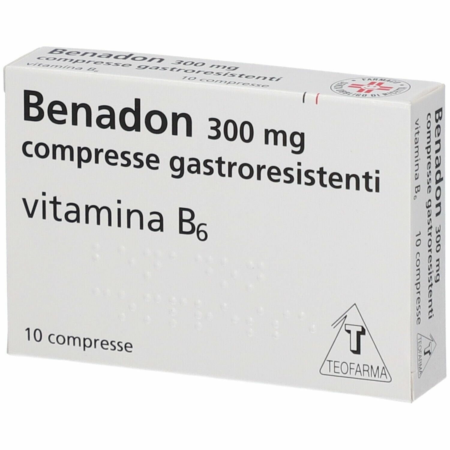Benadon 300 mg Vitamina B6 10 compresse gastroresistenti