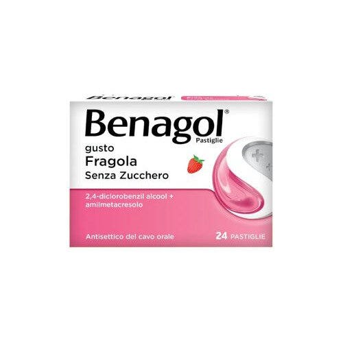 Benagol fragola senza zucchero 24 pastiglie mal di gola