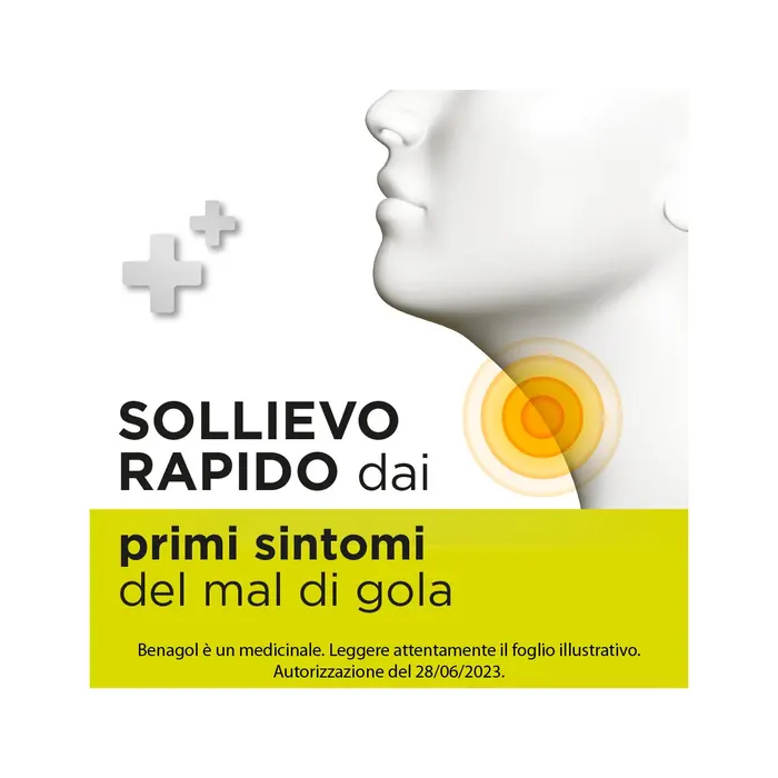 Benagol Limone Senza Zucchero 36 Pastiglie Mal di Gola