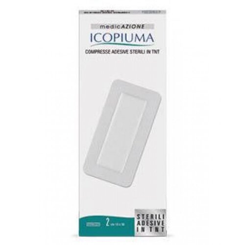 Benda compressa adesiva icopiuma in tessuto non tessuto 10 x30 cm 2 pezzi