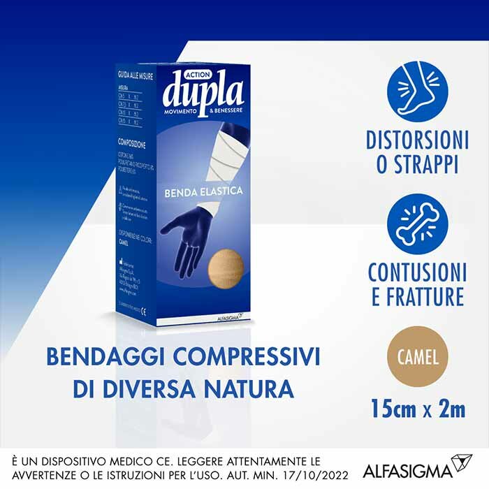 Benda elastica dupla camel 15 x 500 cm