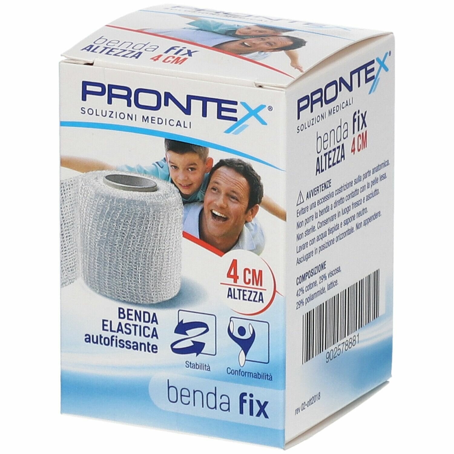 Benda elastica prontex fix autofissante 4 cm di altezza per4 metri in estensione
