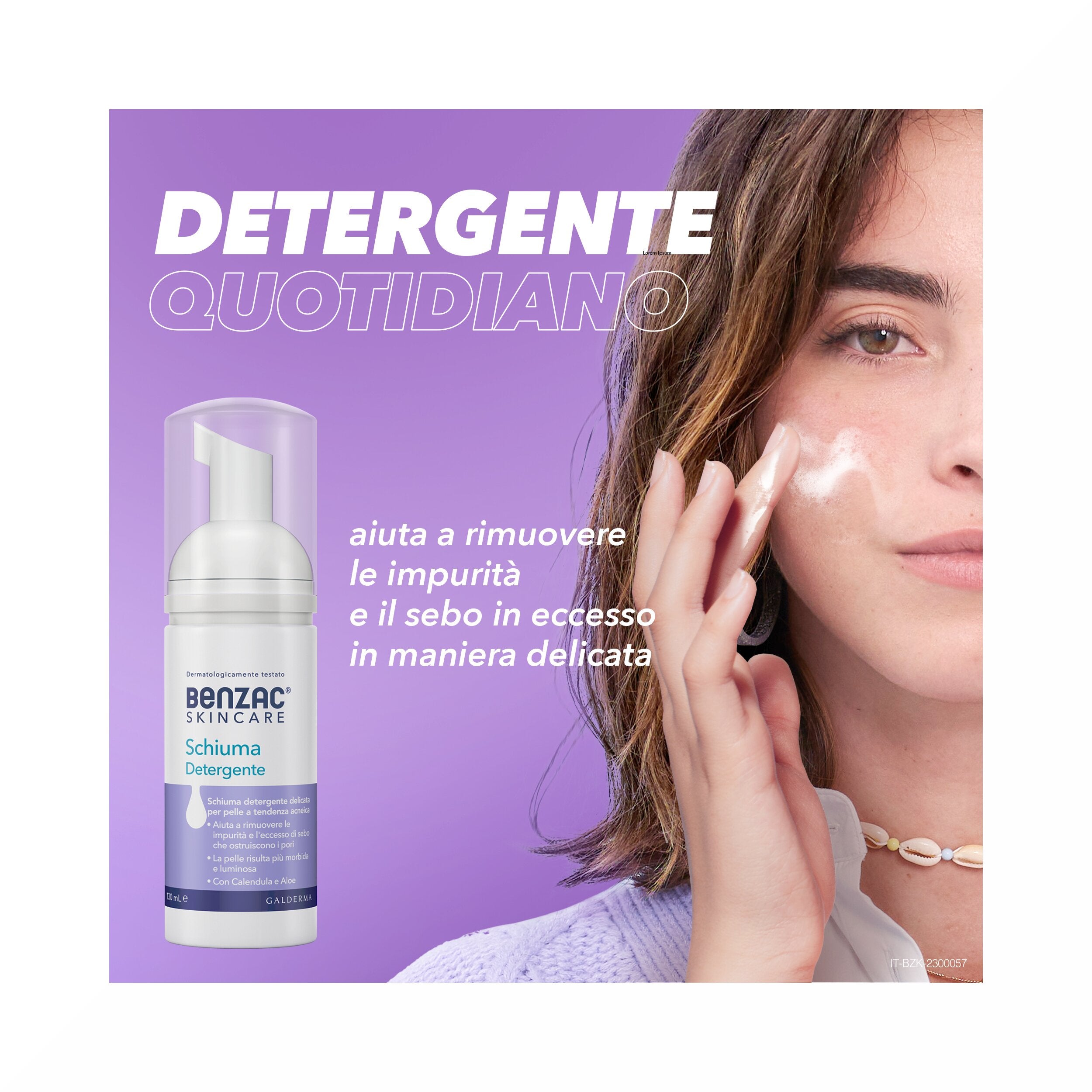 Benzac Skin Care Schiuma Detergente Per Viso e Collo 130 ml