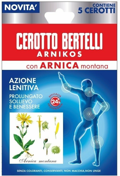 Bertelli arnikos cerotto con arnica montana 5 pezzi