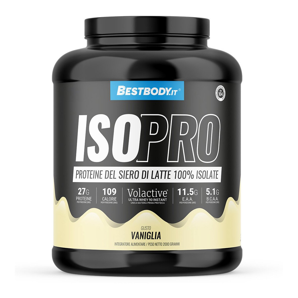 Bestbody sport isopro 100% isolate volactive gusto vaniglia 2kg