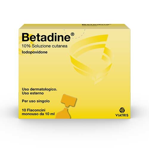 Betadine soluz cutanea 10 flaconcini monouso 10 ml 10%