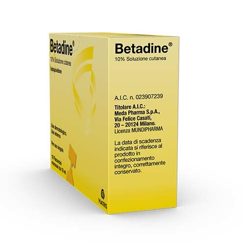Betadine soluz cutanea 10 flaconcini monouso 10 ml 10%