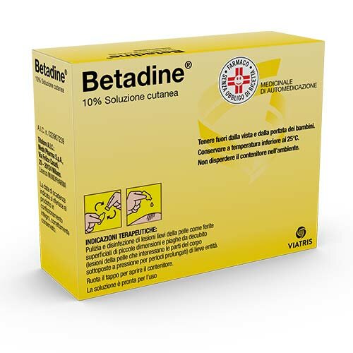 Betadine soluz cutanea 10 flaconcini monouso 10 ml 10%