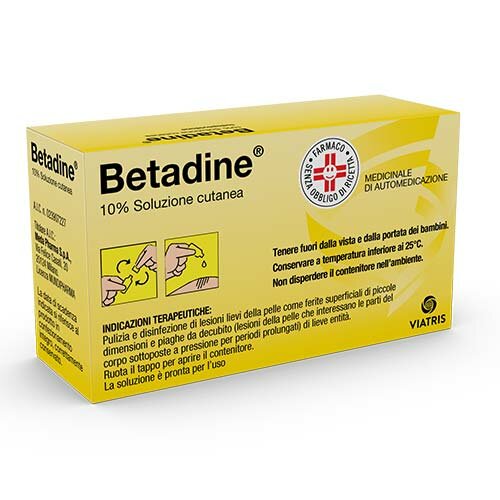Betadine soluz cutanea 10 flaconcini monouso 5 ml 10%