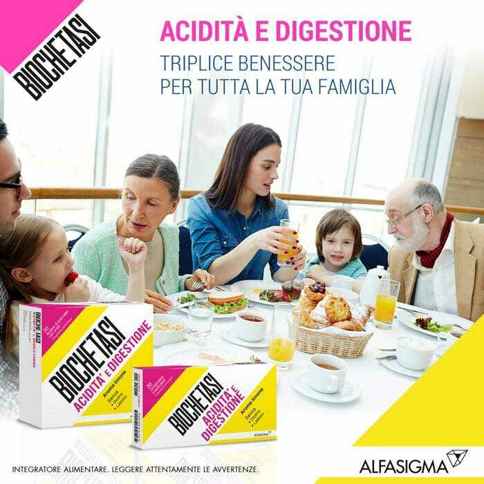 Biochetasi Digestione e Acidità 20 Compresse Masticabili limone