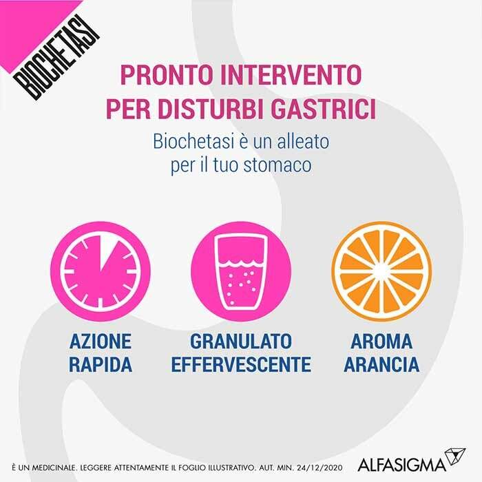 Biochetasi granulato effervescente antiacido 18 bustine
